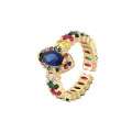 Shangjie oem anillo mode élégant couleur cuivre couleur diamant anneau indien anneau de doigt plaqué d&#39;or